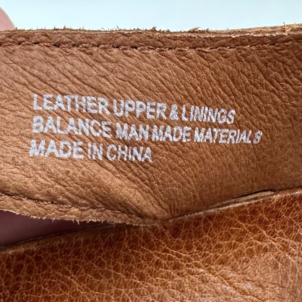 BORN Handcrafted Leather Brown Comfort Double Strap Loafers Mules Size 9M - Picture 16 of 16
